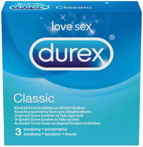 Durex Classic – klasické kondómy (3 ks)