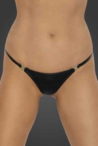 Noir Handmade P008 Powerwetlook Panty with Gold Clasp - L