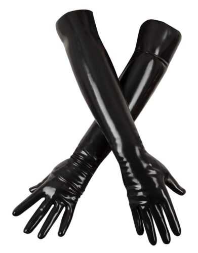 LateX Chlorinated Latex Gloves Black - L