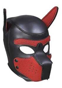 Psie maska Ouch! Puppy Play Puppy Hood červená